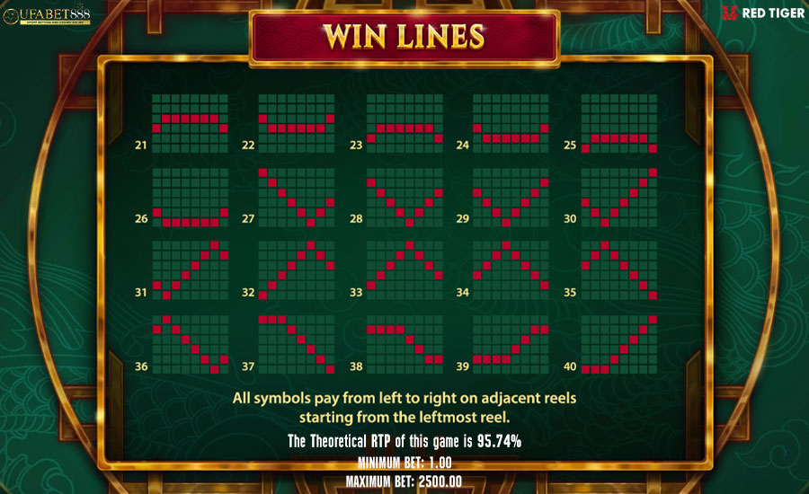 Paylines Mystic Staxx 21-40